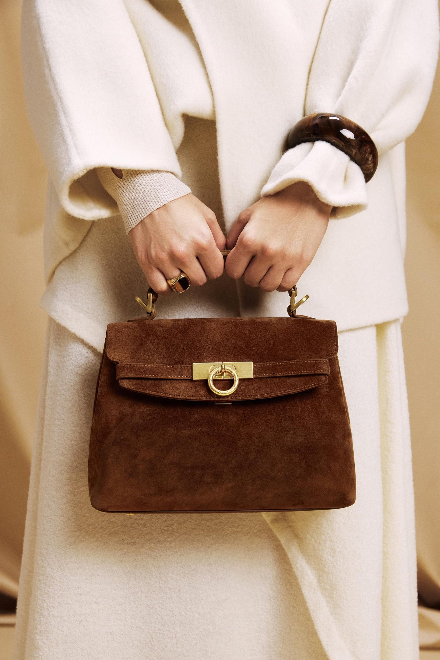 Grace Soft Top Handle Bag - Brown Sundae