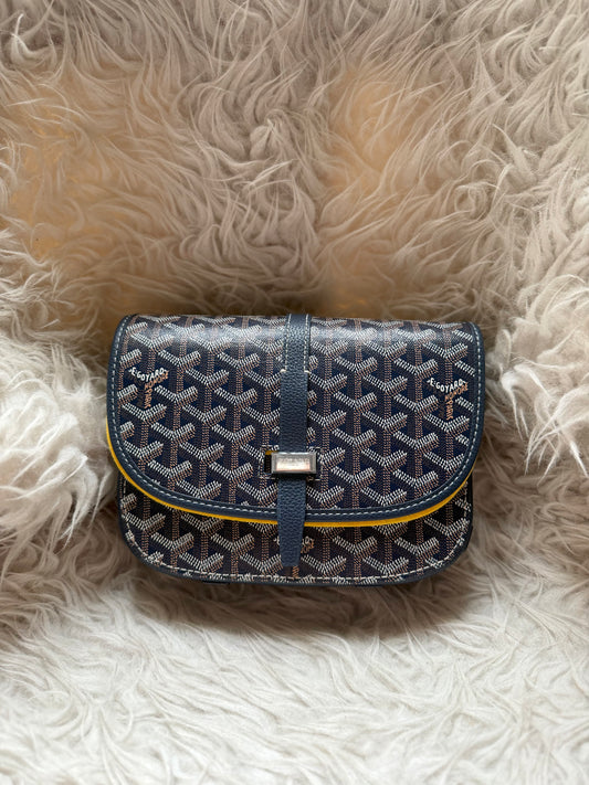(Readystock)Goyard Belvedere PM Bag - Navy Blue