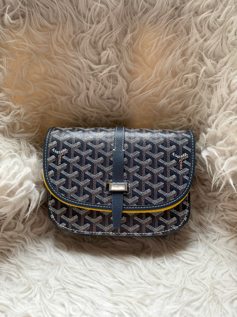 (Readystock)Goyard Belvedere PM Bag - Navy Blue
