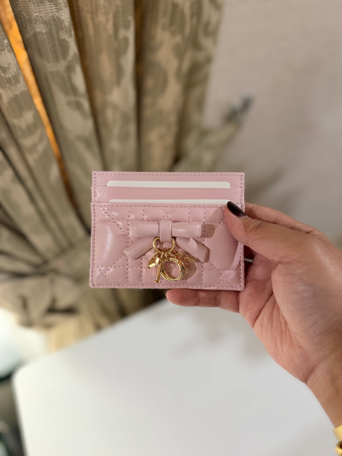 (Readystock) Dior Bow Card Holder - Pink