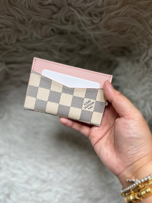 (Readystock) LV Card Holder - Pink White