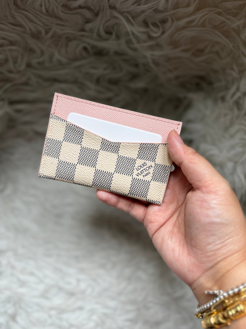 (Readystock) LV Card Holder - Pink White