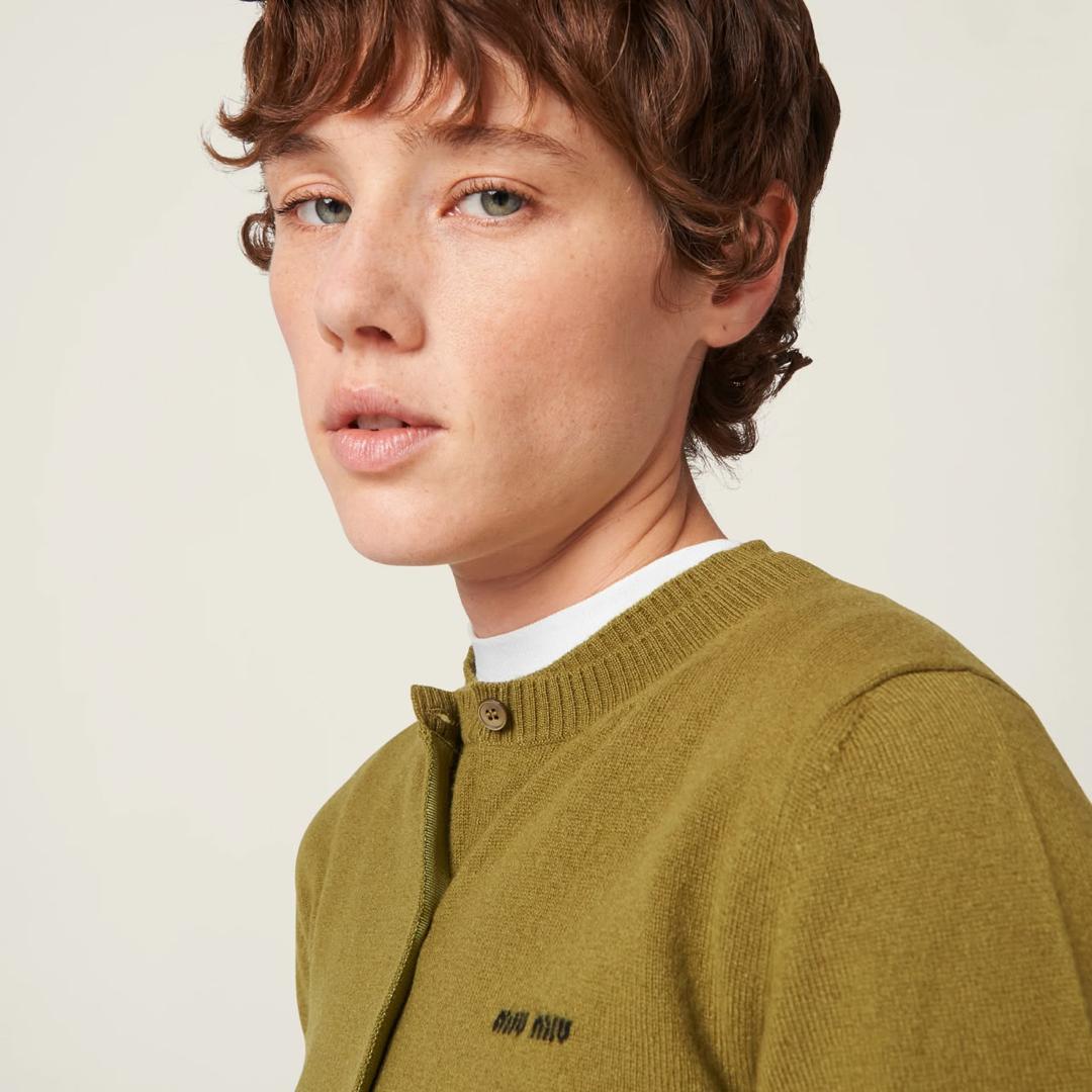 MiuMiu Knit Cardigan - Fern Green