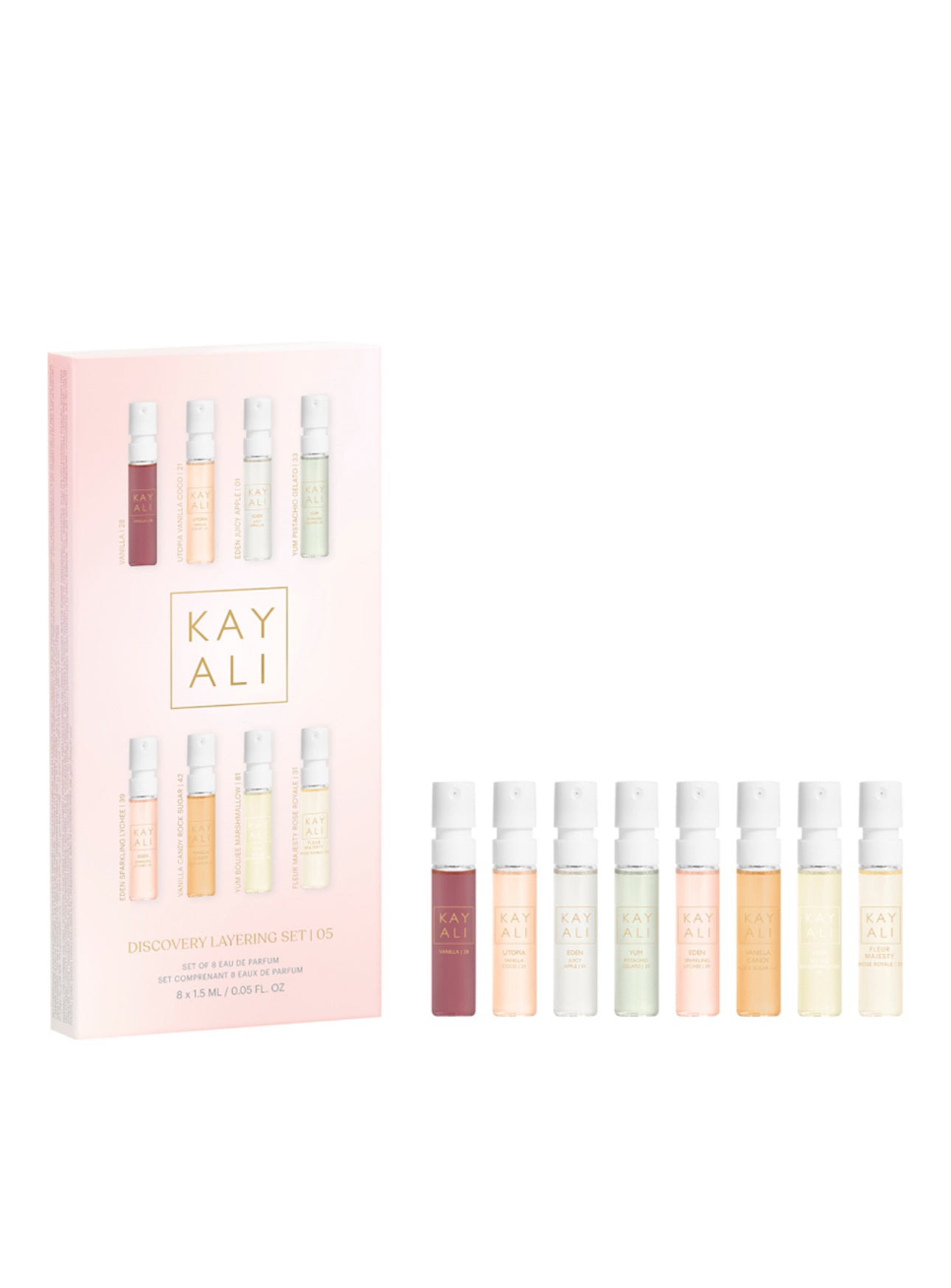 KAYALI Discovery Layering Set Mini of 8