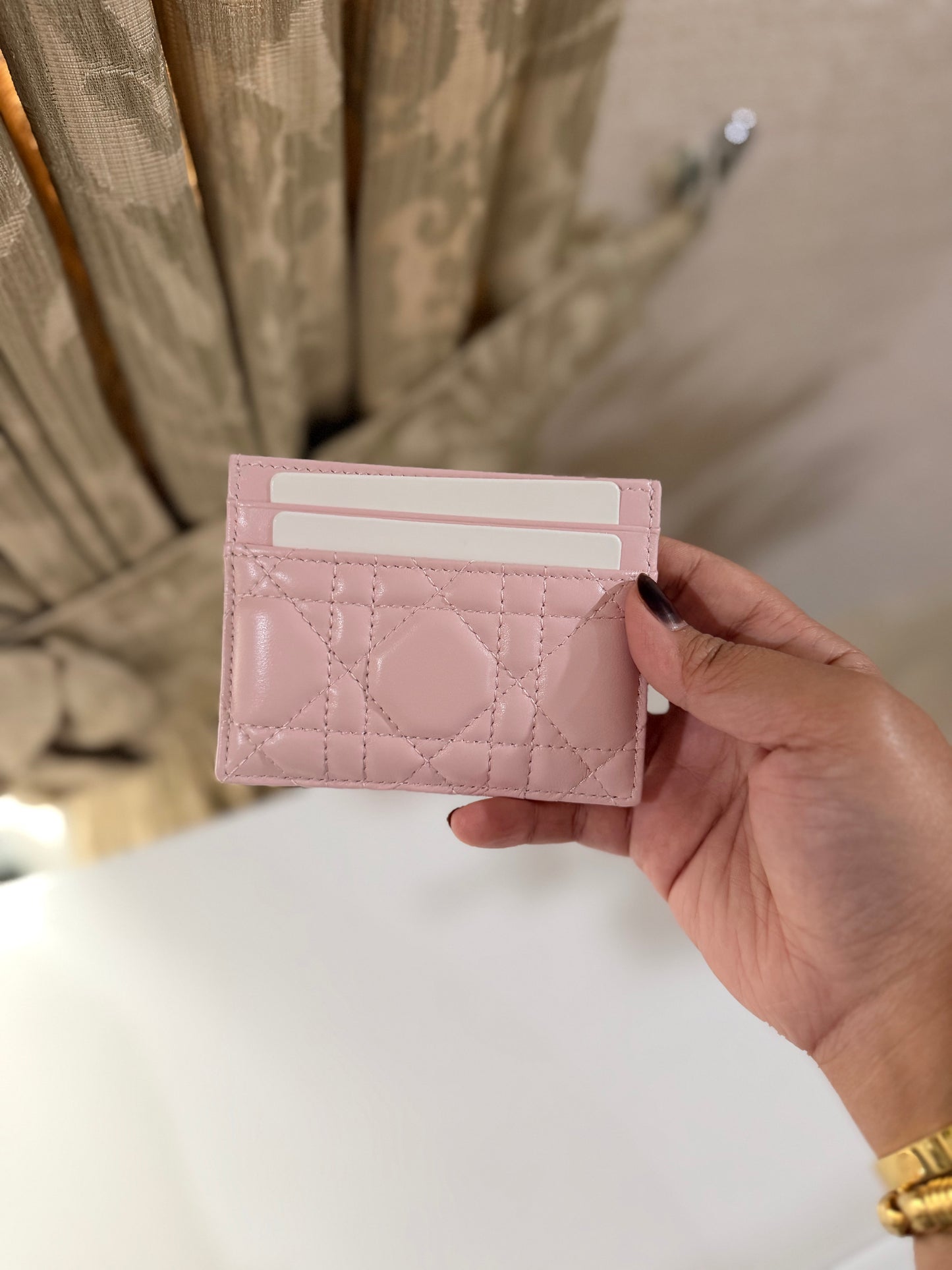 (Readystock) Dior Bow Card Holder - Pink