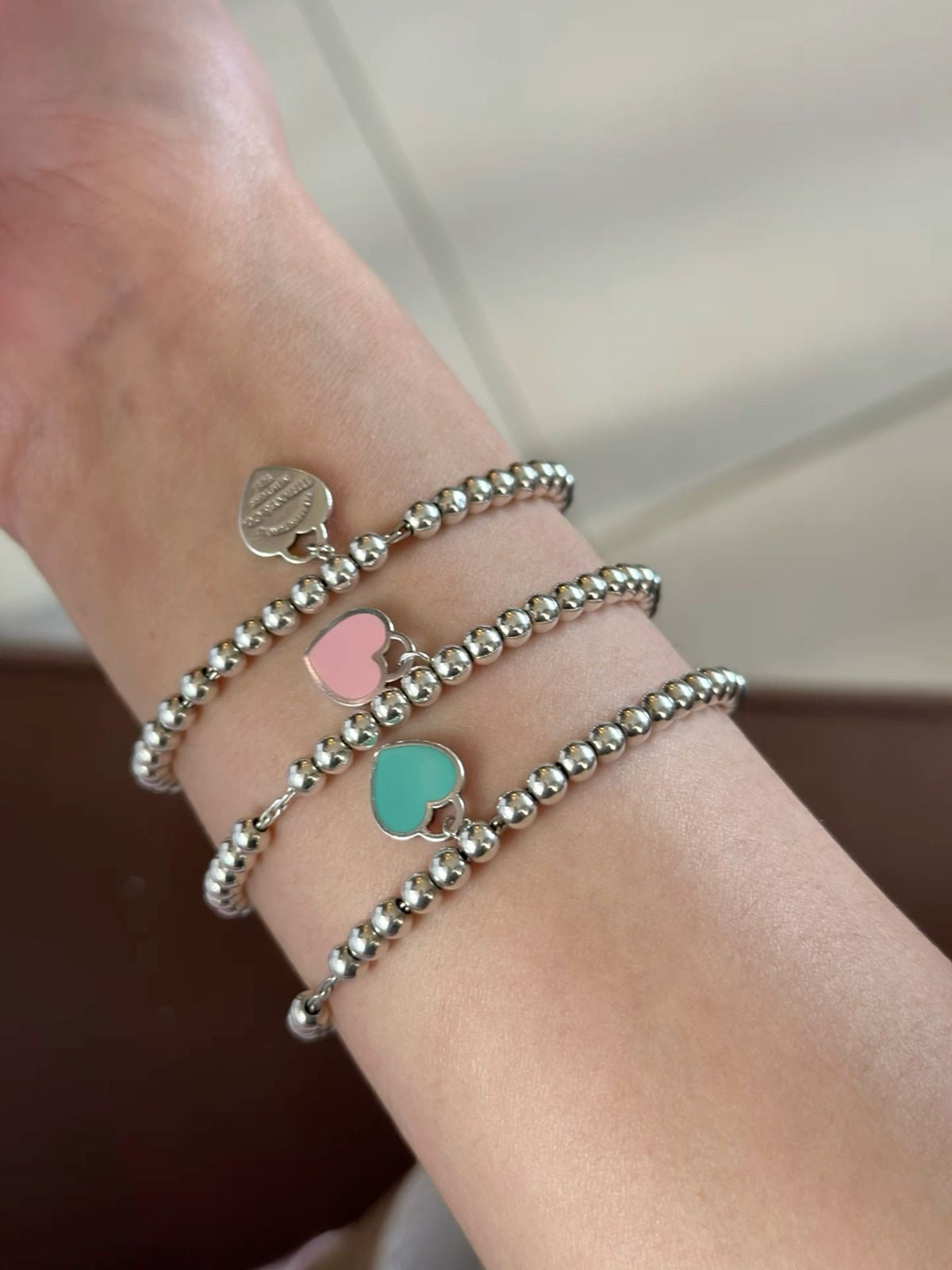 (Readystock) Tiffany & Co Heart Bracelet Pink