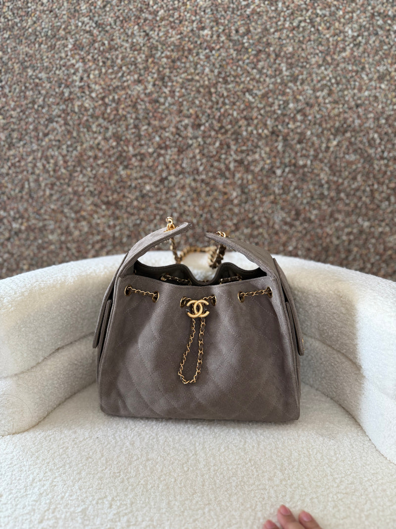 Chanel C25 Small - Suede Grey