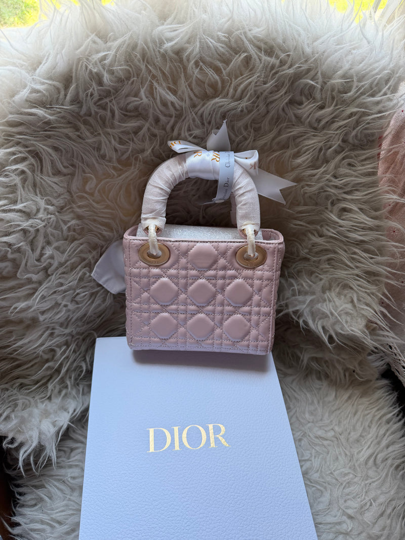 (Readystock SALE) Lady Dior Small - Pink Shiny