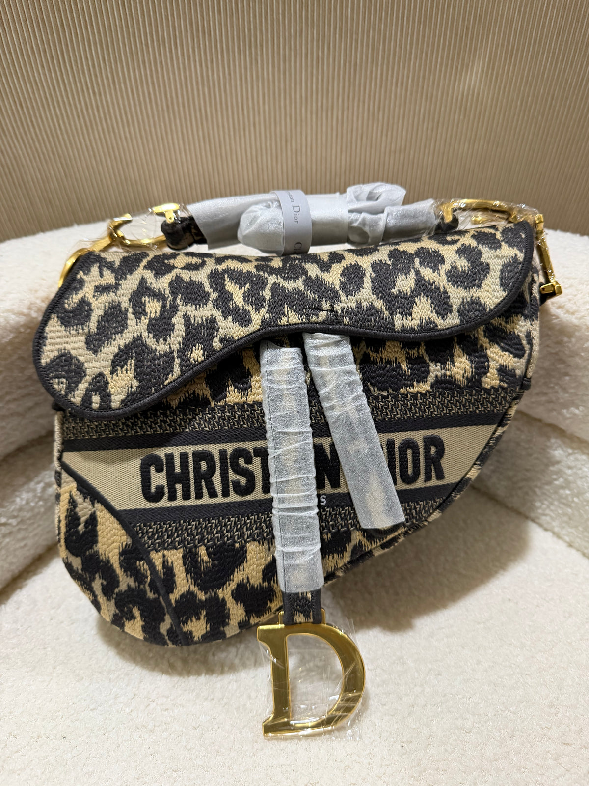 Dior Small Saddle Bag - Leopard Print Canvas