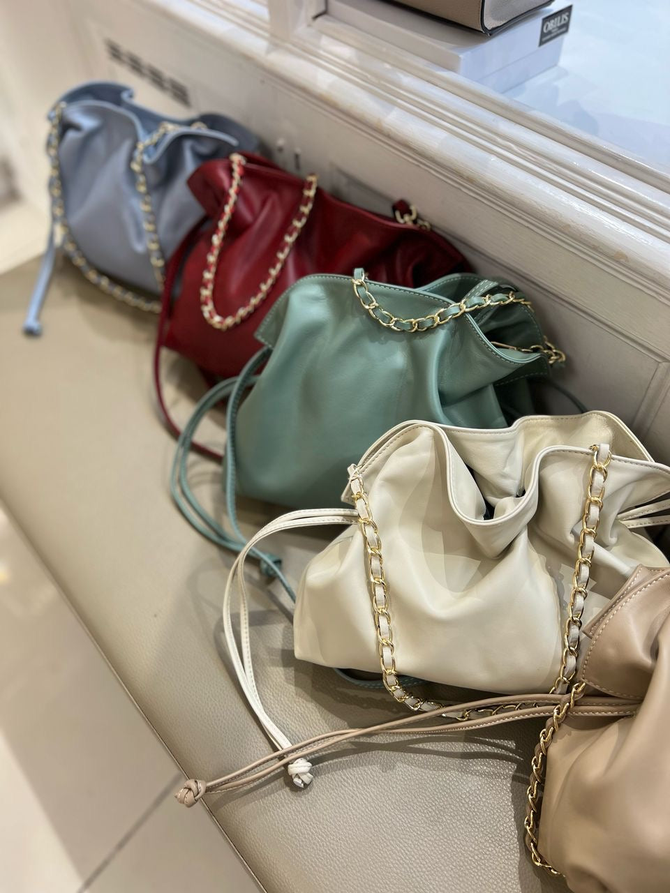 Italian Leather Bag - Dark Burgundy