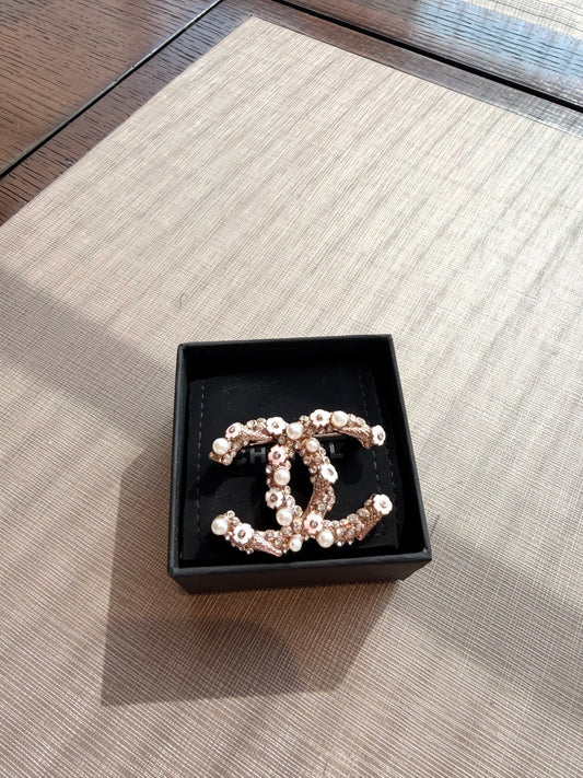 (Readystock) Chanel Brooch - Pink Flower