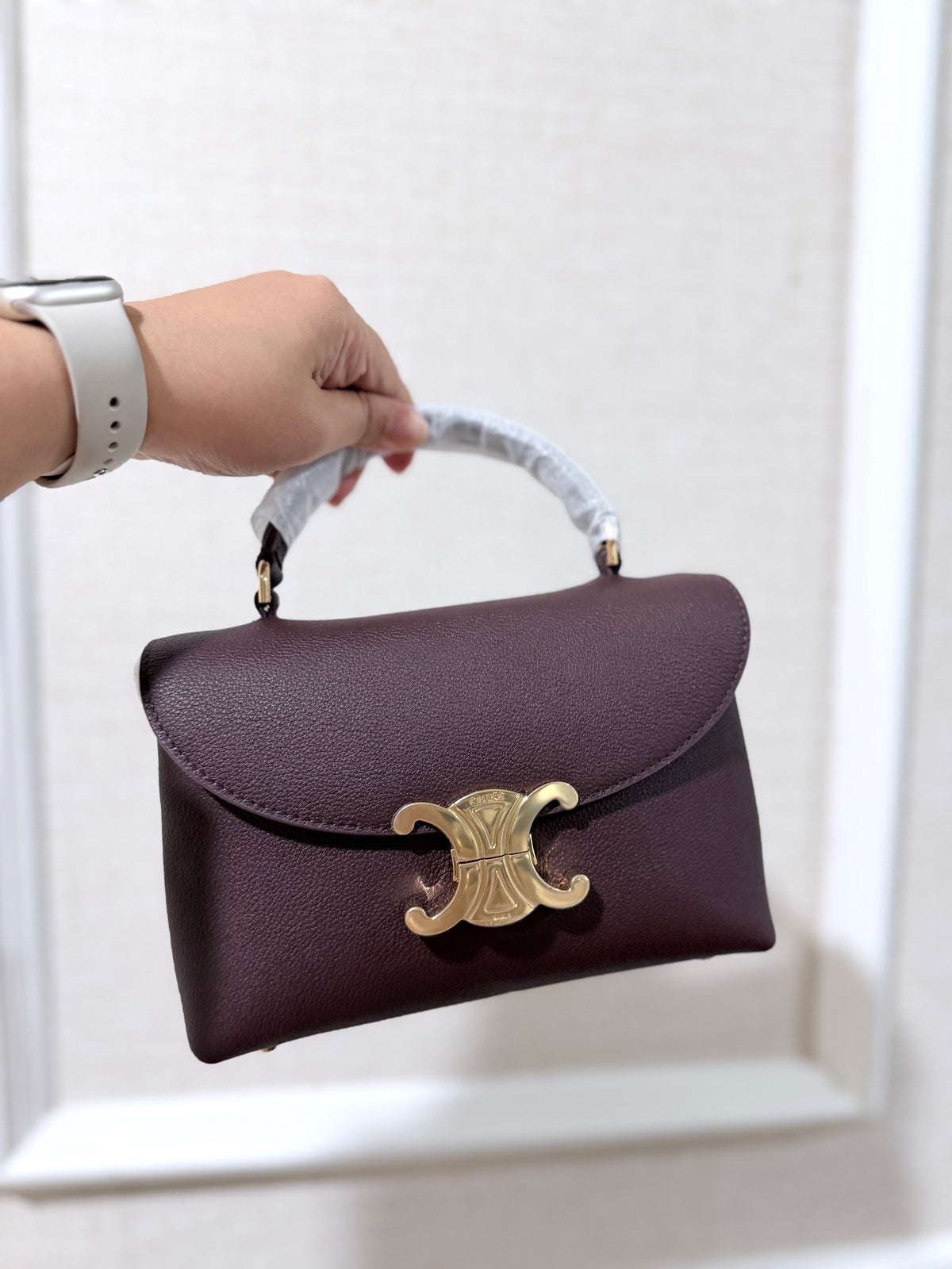 Celine Teen Nino in Calfskin Small - Deep Burgundy