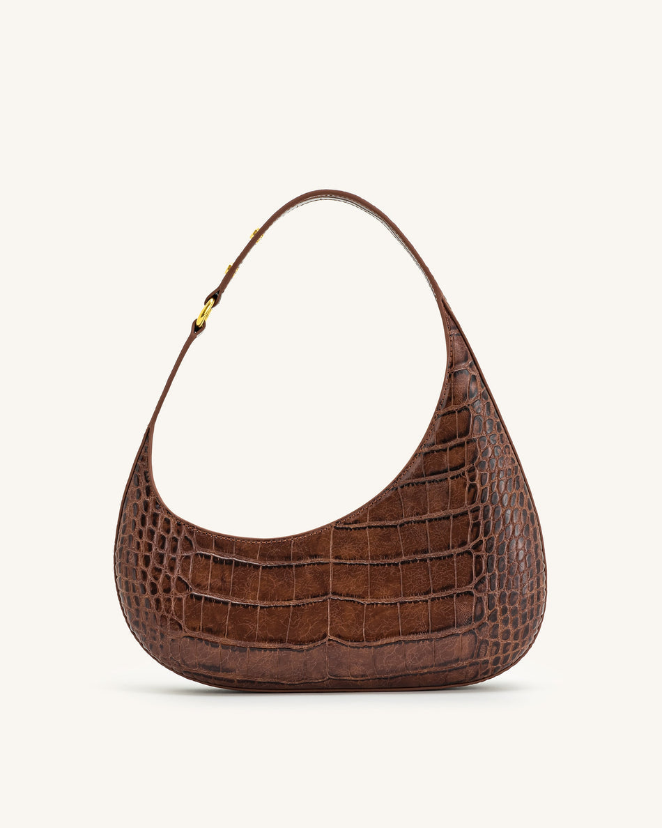 JW PEI Harlee Shoulder Bag - Brown Croc