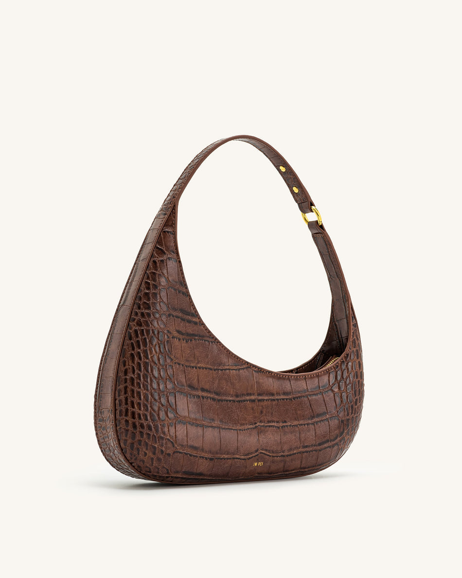 JW PEI Harlee Shoulder Bag - Brown Croc