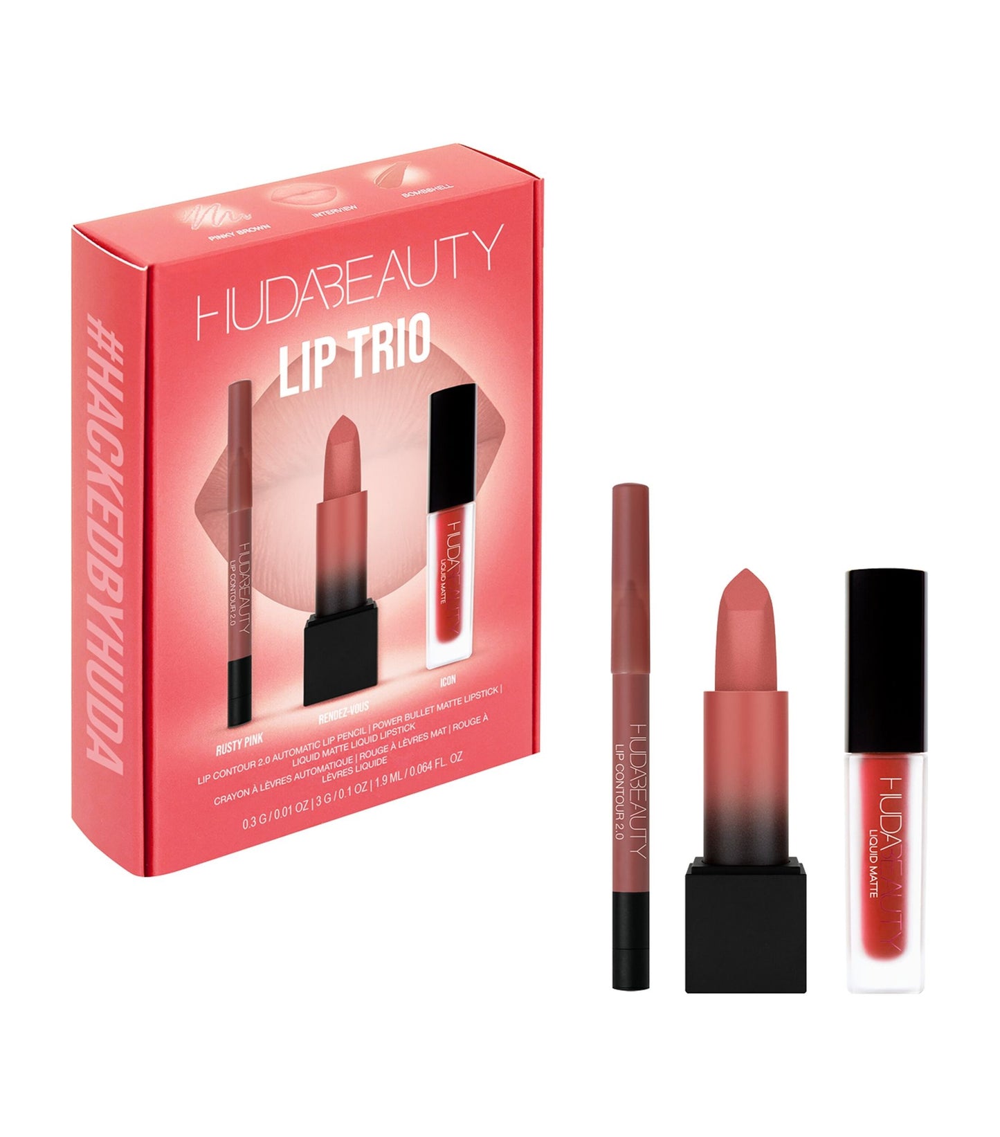 HUDA BEAUTY The Ultimate Lip Trio Set - Icon