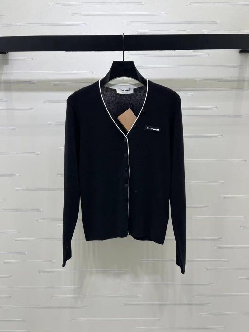 MiuMiu Knit Cardigan - Black