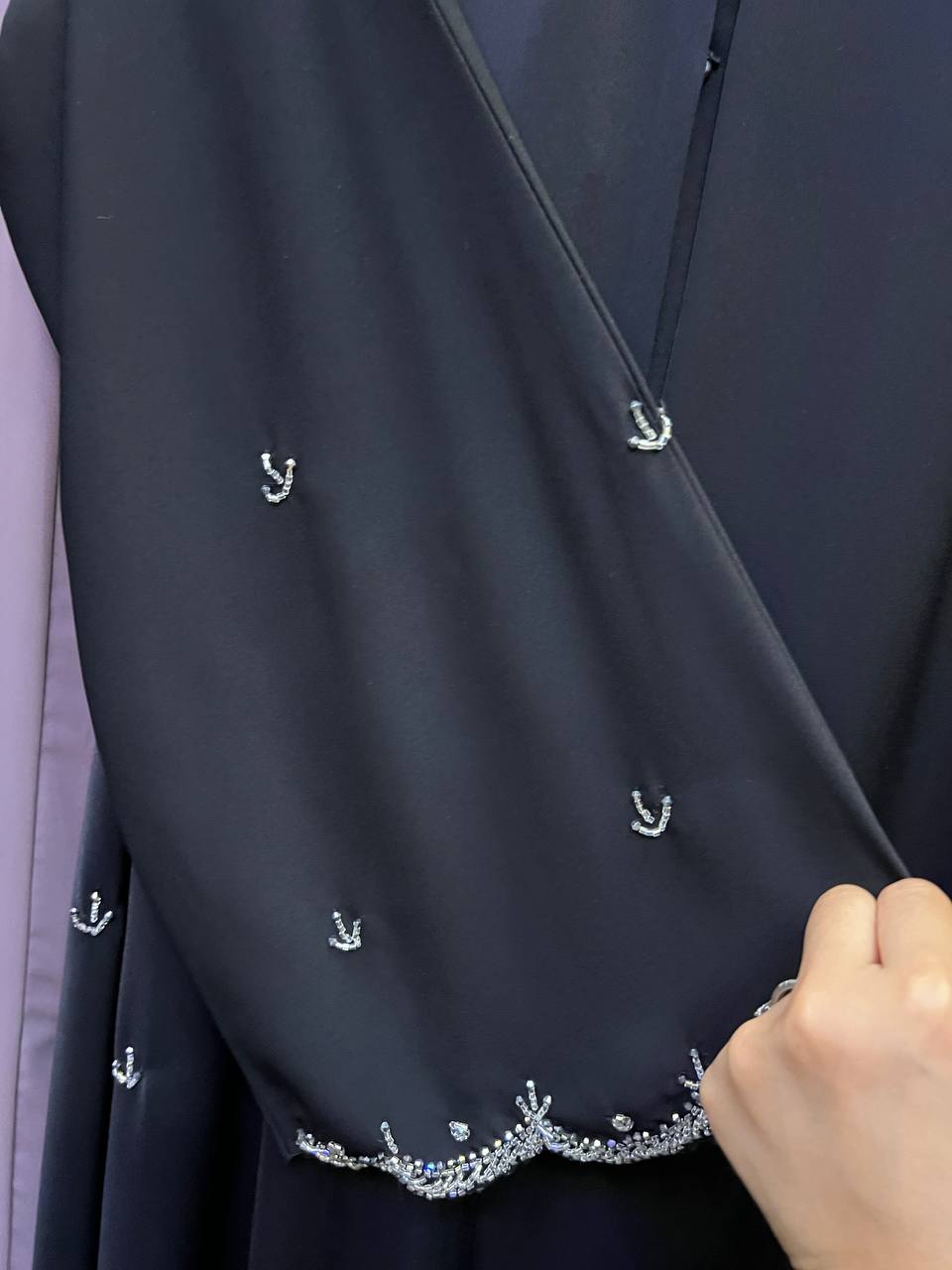 Jubah Dubai Beading- Black