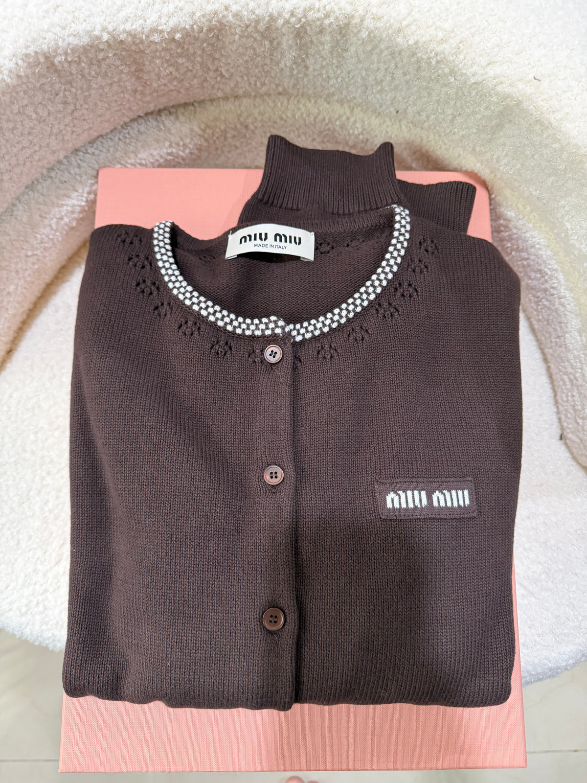 MiuMiu Knit Cardigan - Dark Brown