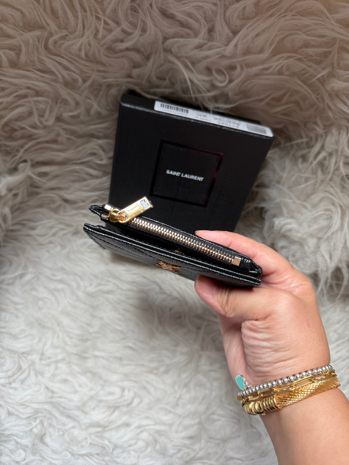 (Readystock) YSL BiFold Wallet in Grain - Black