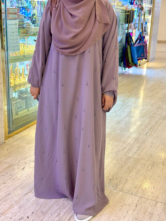 Jubah Swarvoski - Grey