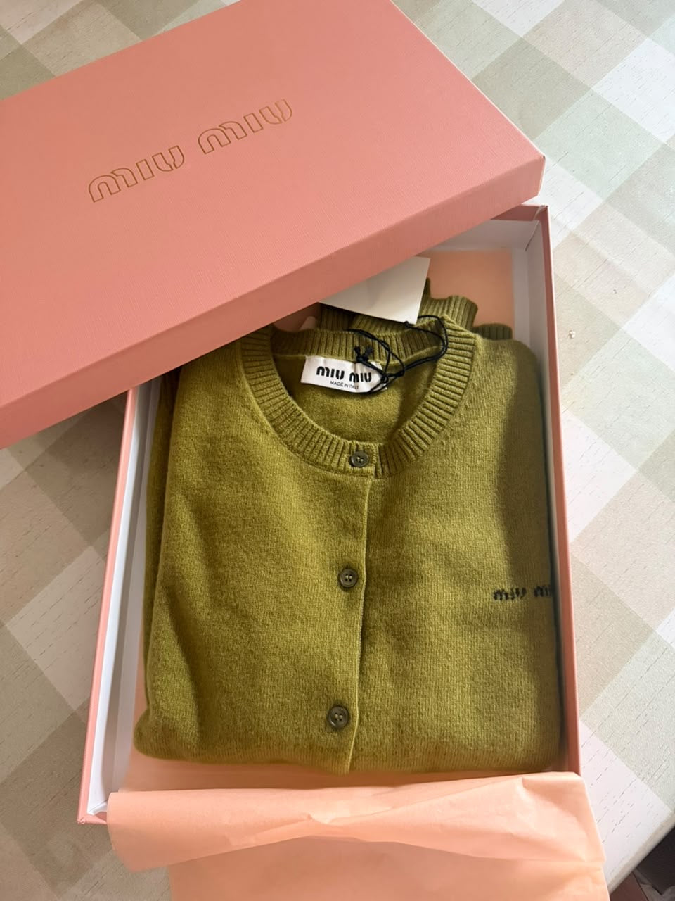 MiuMiu Knit Cardigan - Fern Green