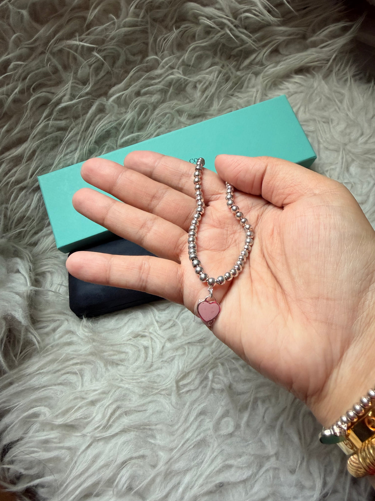 (Readystock) Tiffany & Co Heart Bracelet Pink
