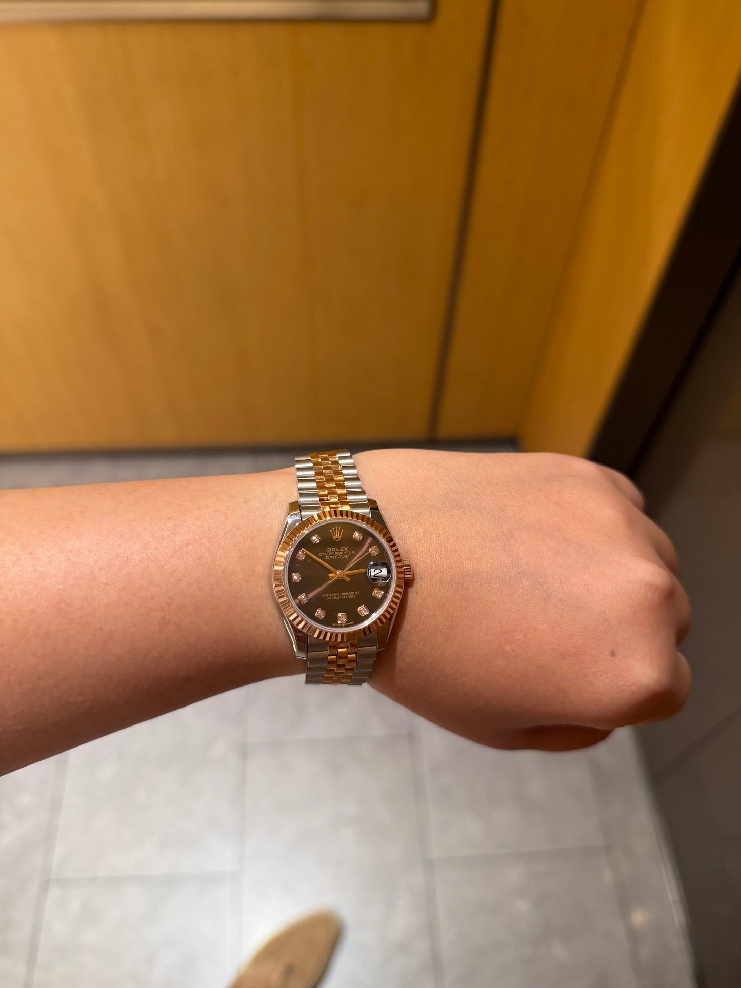 Rolex Lady-Datejust Oyster, 28 mm, Oystersteel and Everose Gold