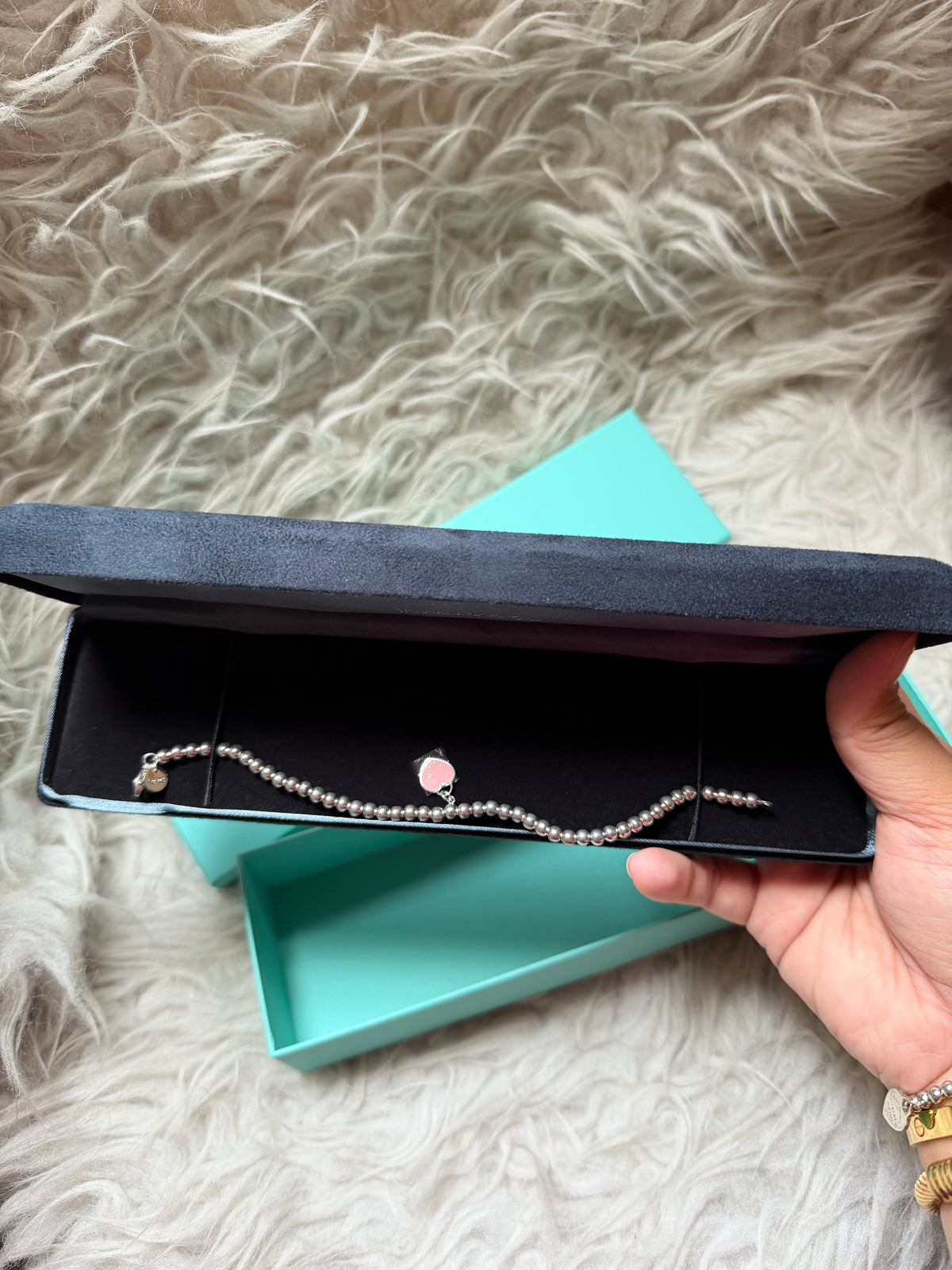 (Readystock) Tiffany & Co Heart Bracelet Pink