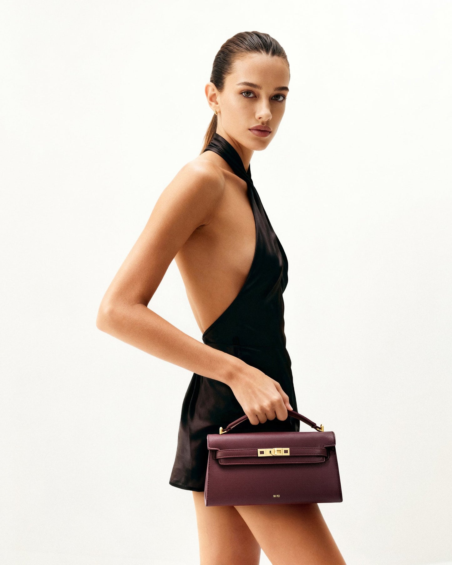 JW PEI Noor Top Handle Bag - Deep Burgundy