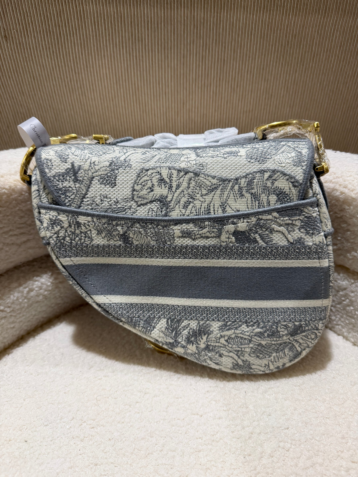 Dior Small Saddle Bag - Gray