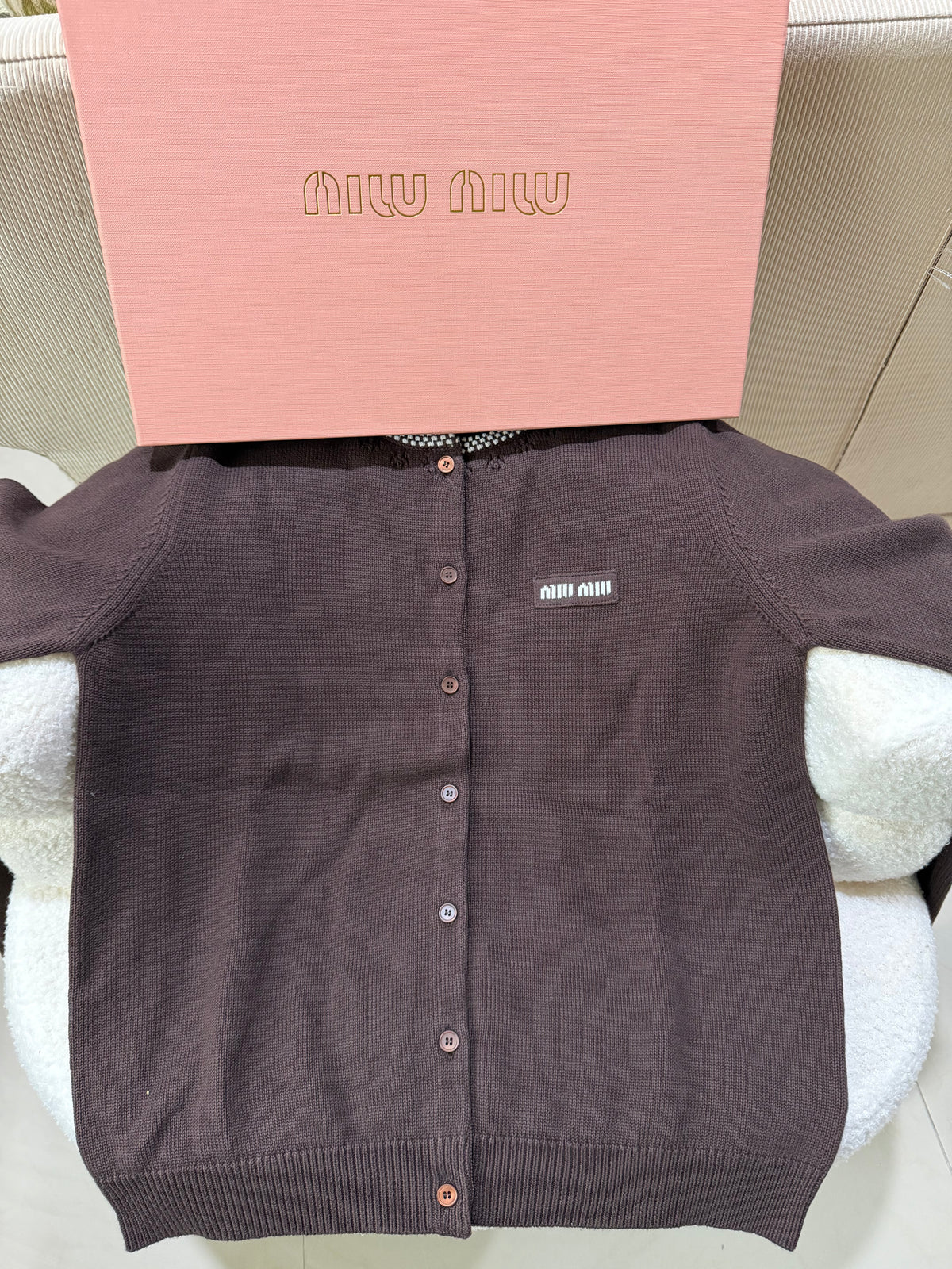 MiuMiu Knit Cardigan - Dark Brown