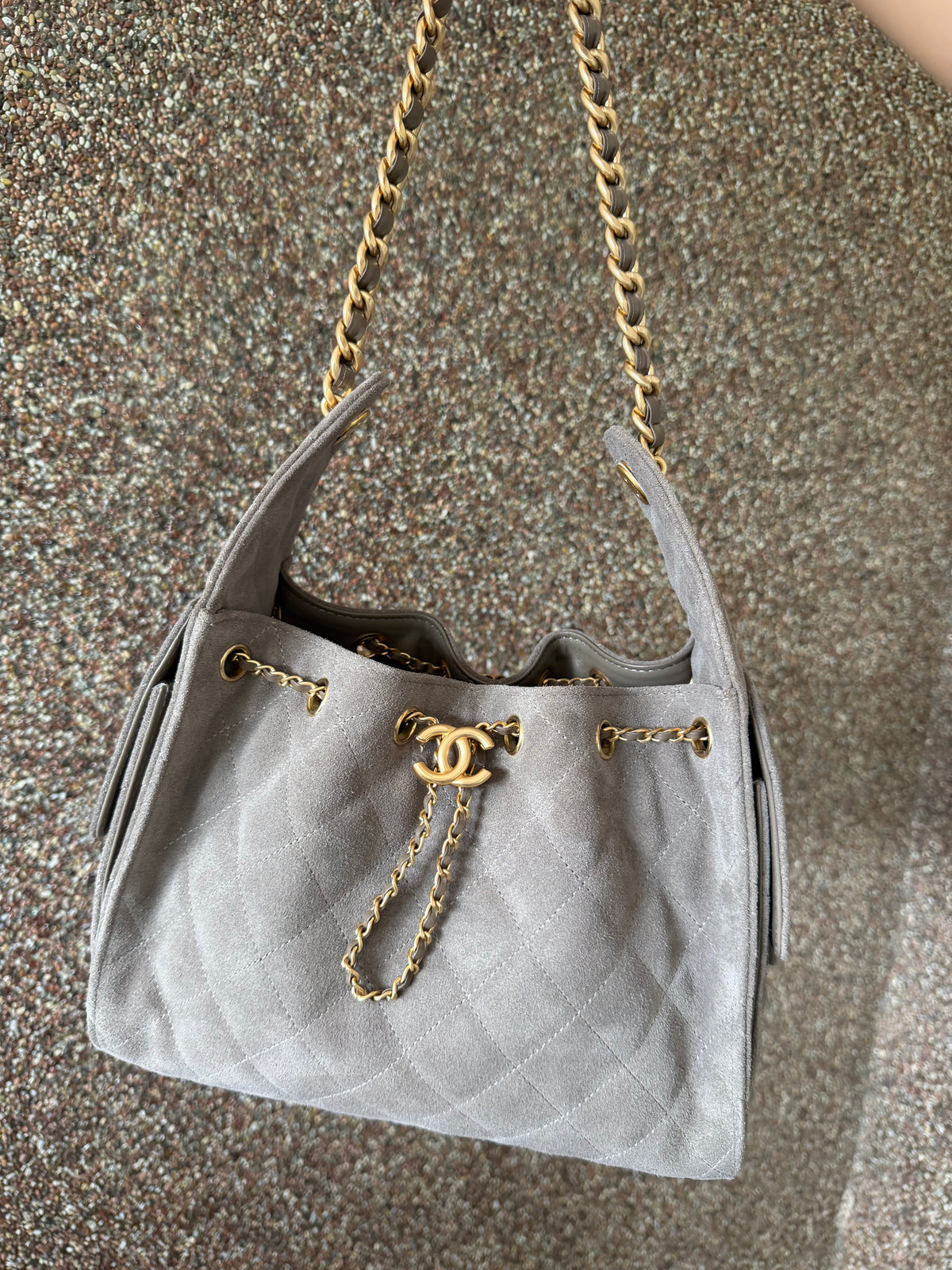 Chanel C25 Small - Suede Grey