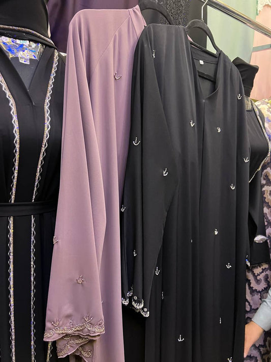 Jubah Dubai Beading- Black