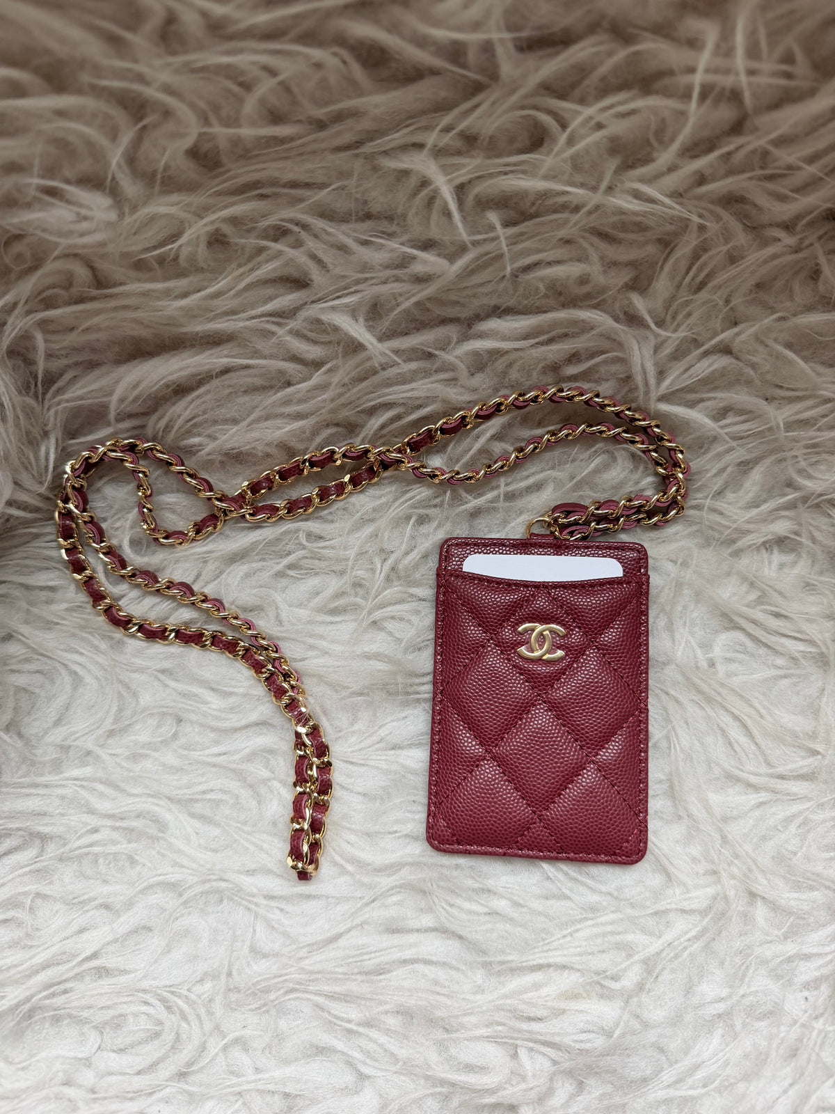 (Readystock) Chanel Lanyard - Burgundy
