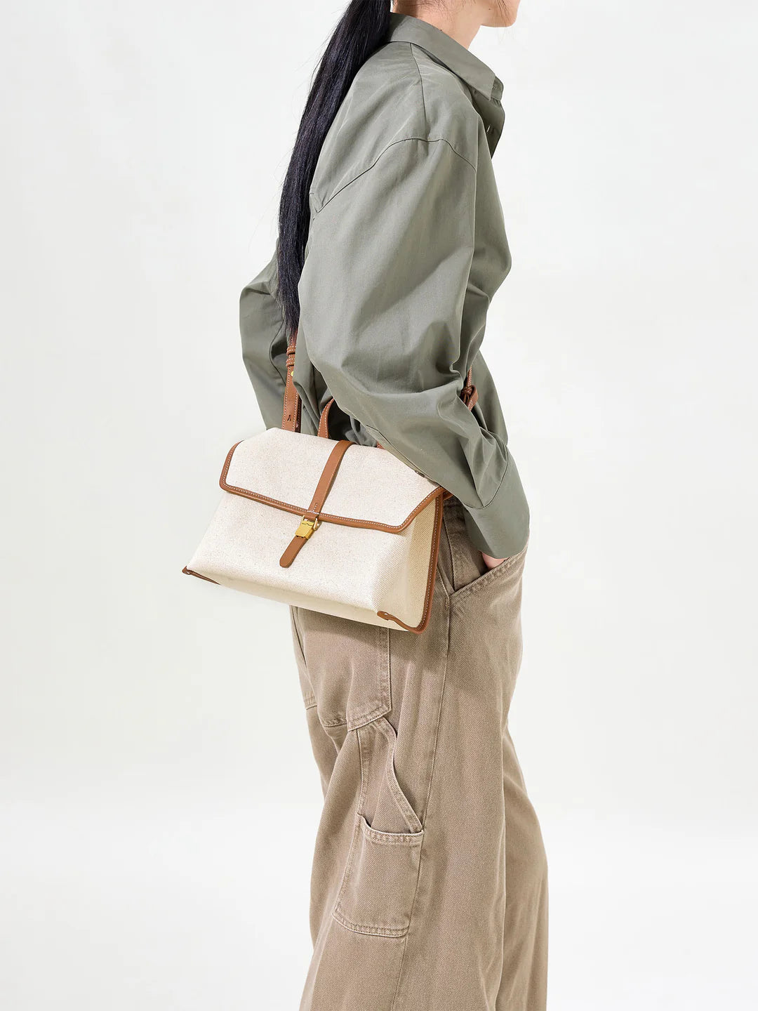 The Small Shan Satchel Bag - Canvas