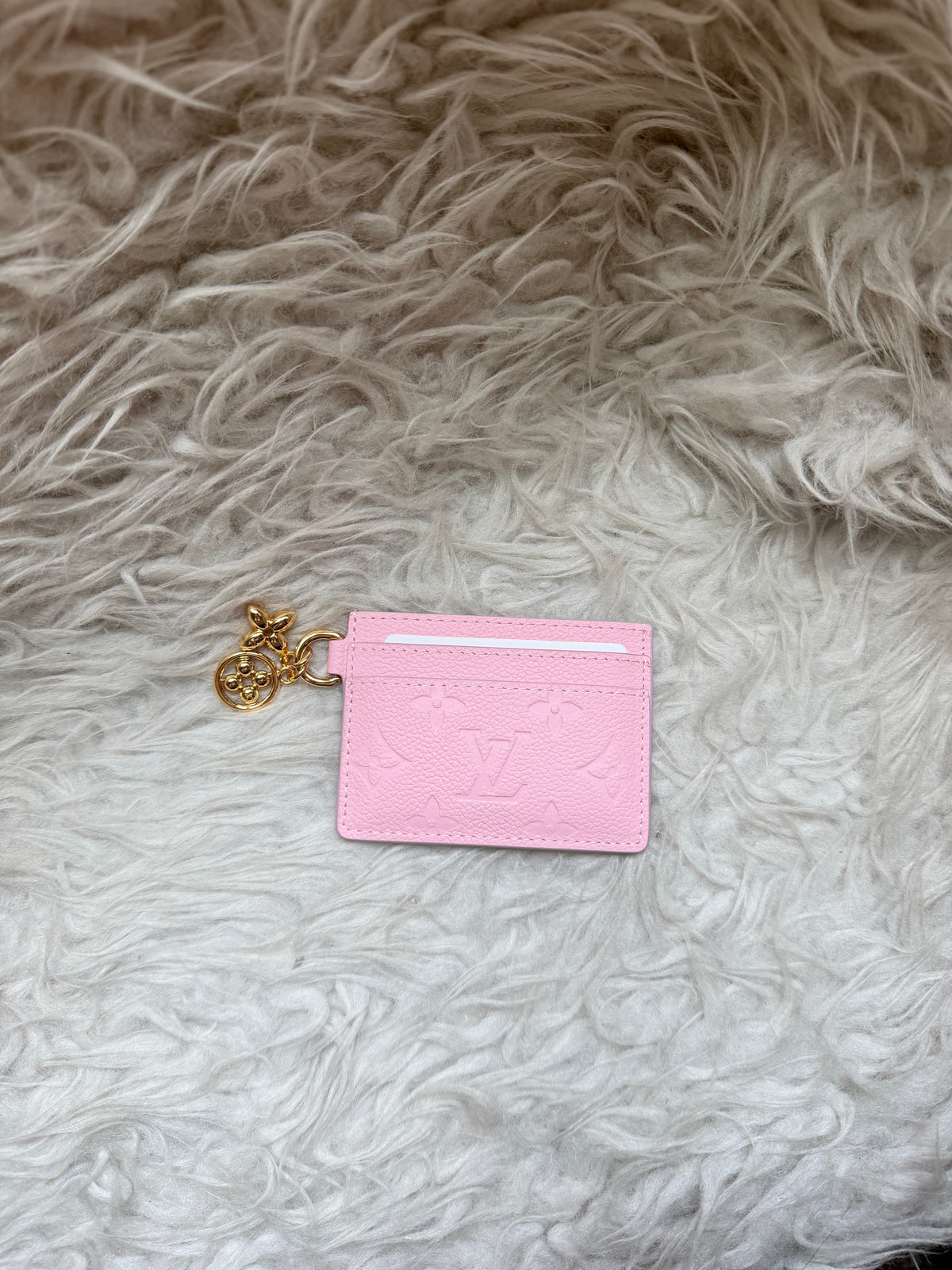 (Readystock) LV Charms Card Holder - Pink