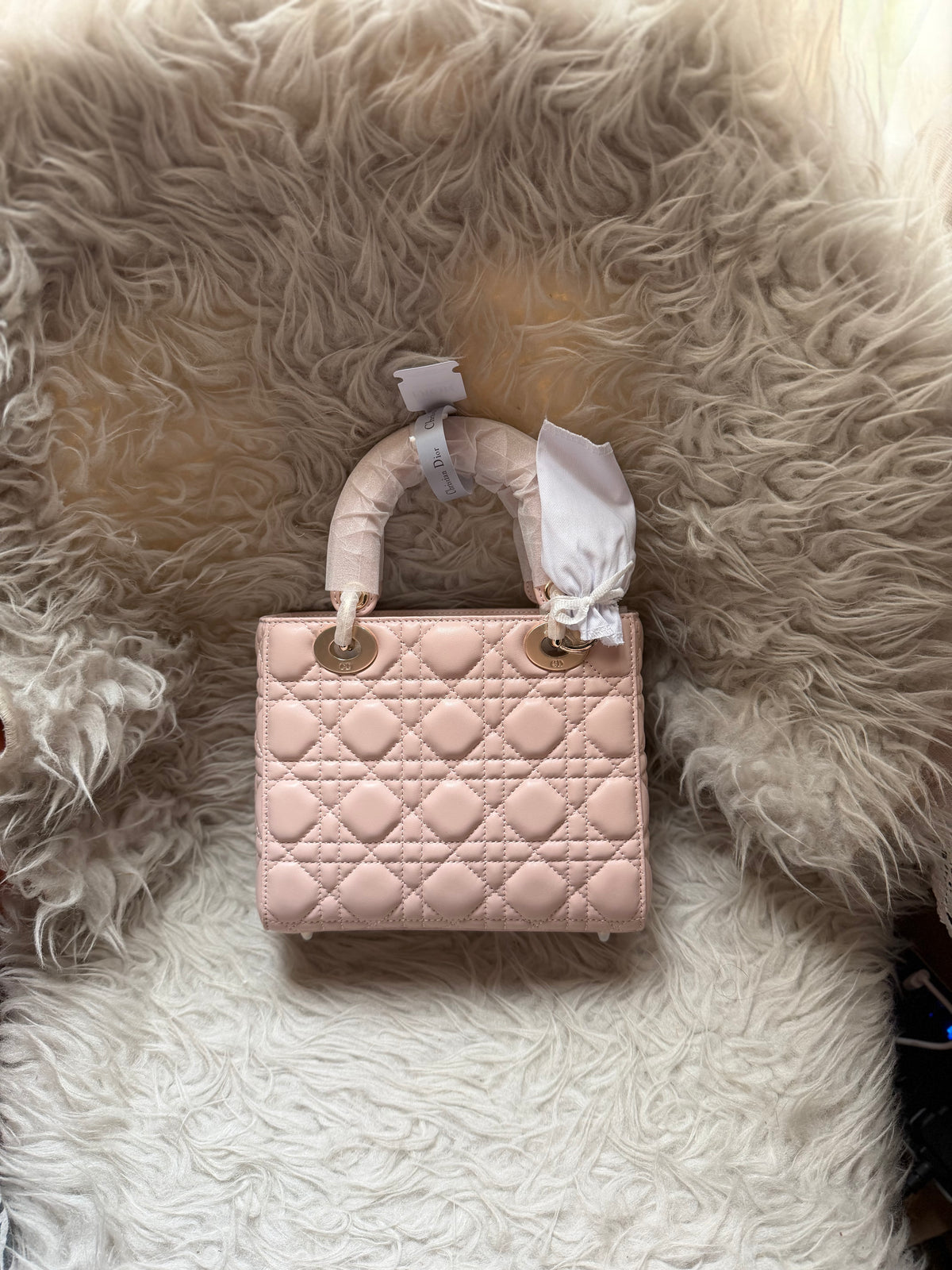 (Readystock) Lady Dior Small - Pink Beige