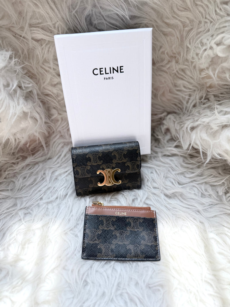 Celine Compact Wallet - Triomphe in Monogram