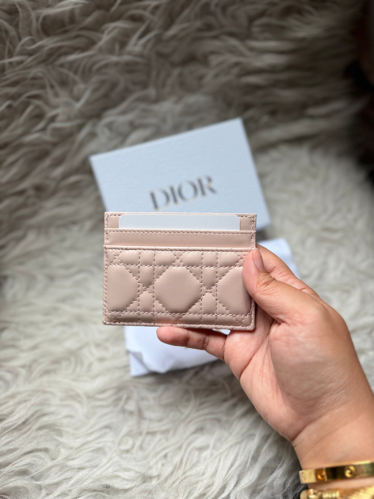 (Readystock) Dior Card Holder - Pink Beige