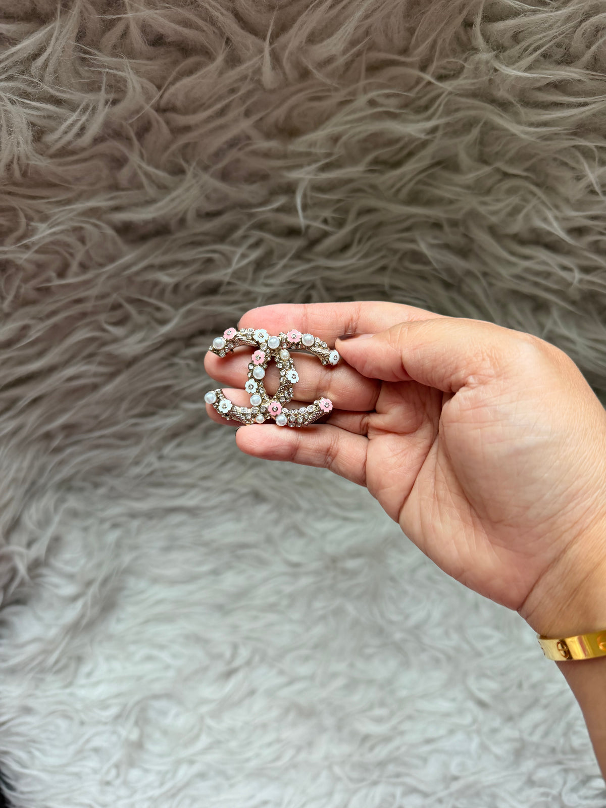 (Readystock) Chanel Brooch - Pink Flower