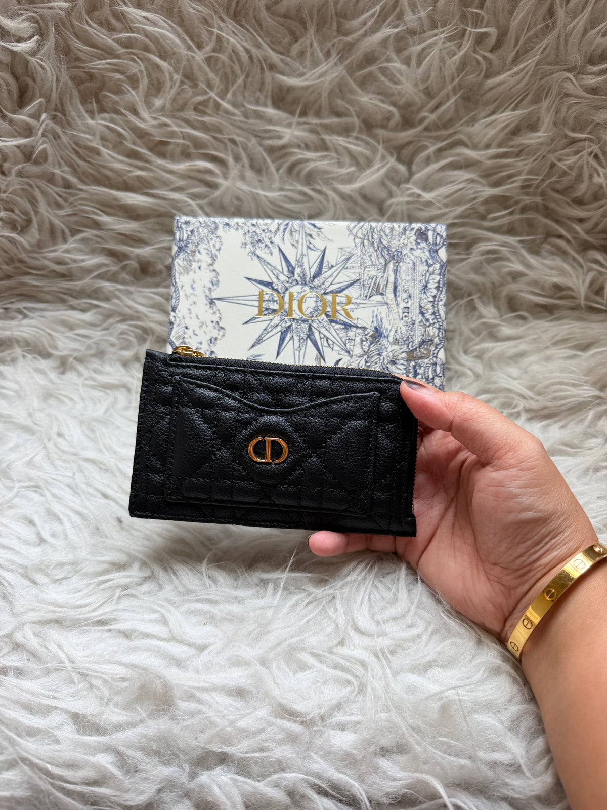 (Readystock) Dior Zipped Wallet - Black