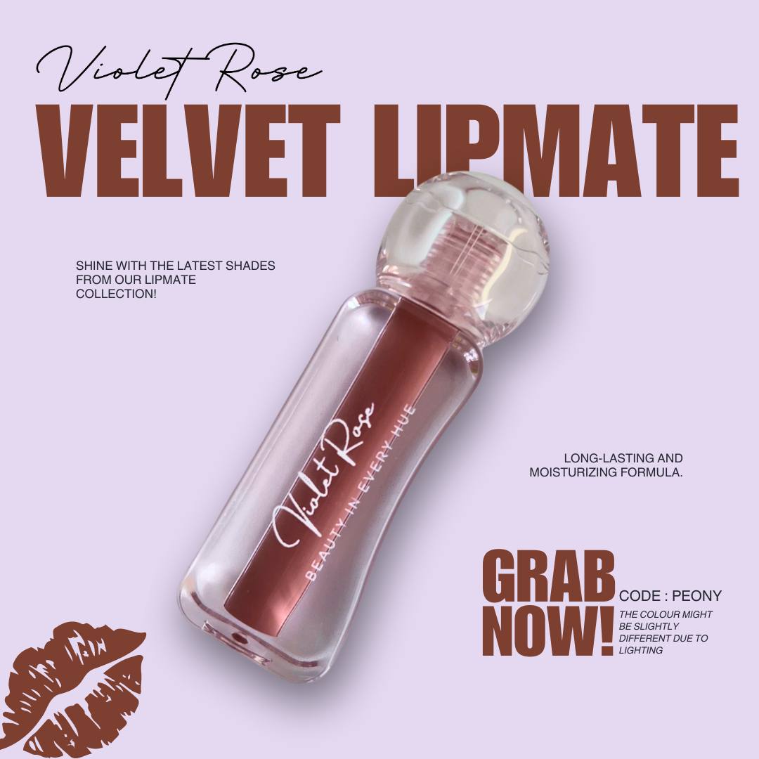 Violet Rose Velvet Lipmatte - Peony