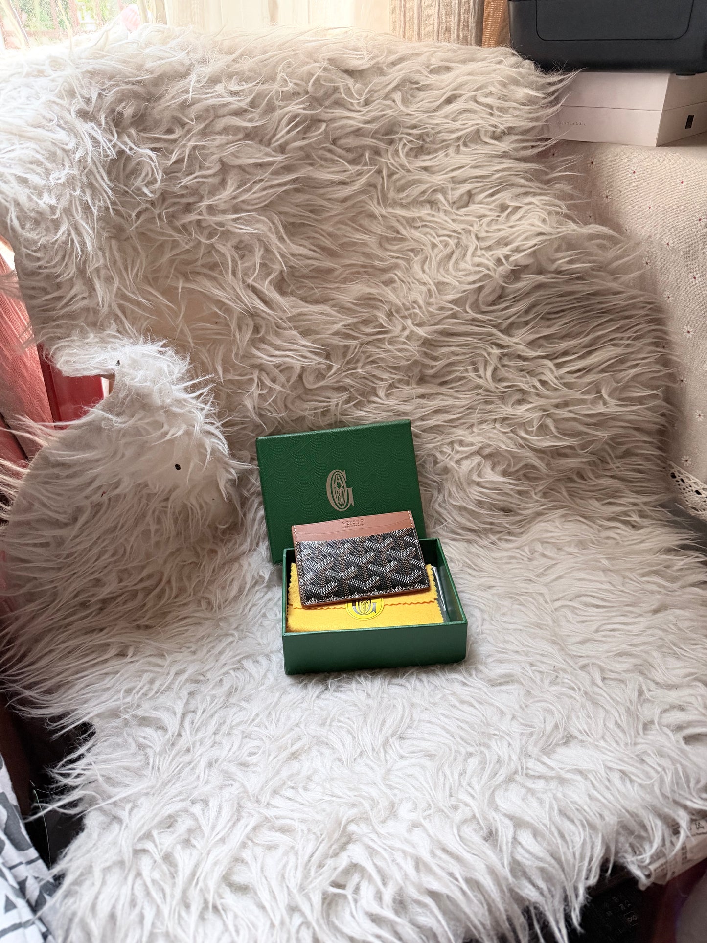 Goyard Card Holder - Black & Tan