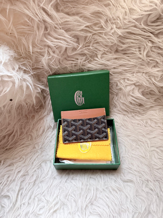 (Readystock) Goyard Card Holder - Black & Tan