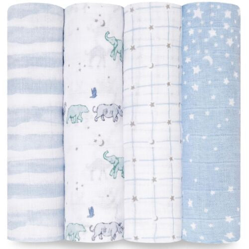 ADEN+ANAIS Classic Swaddles 4 Pack - Rising Star