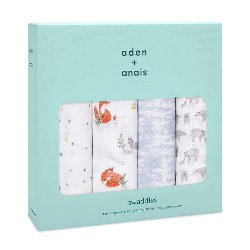 ADEN+ANAIS Classic Swaddles 4 Pack - Naturally