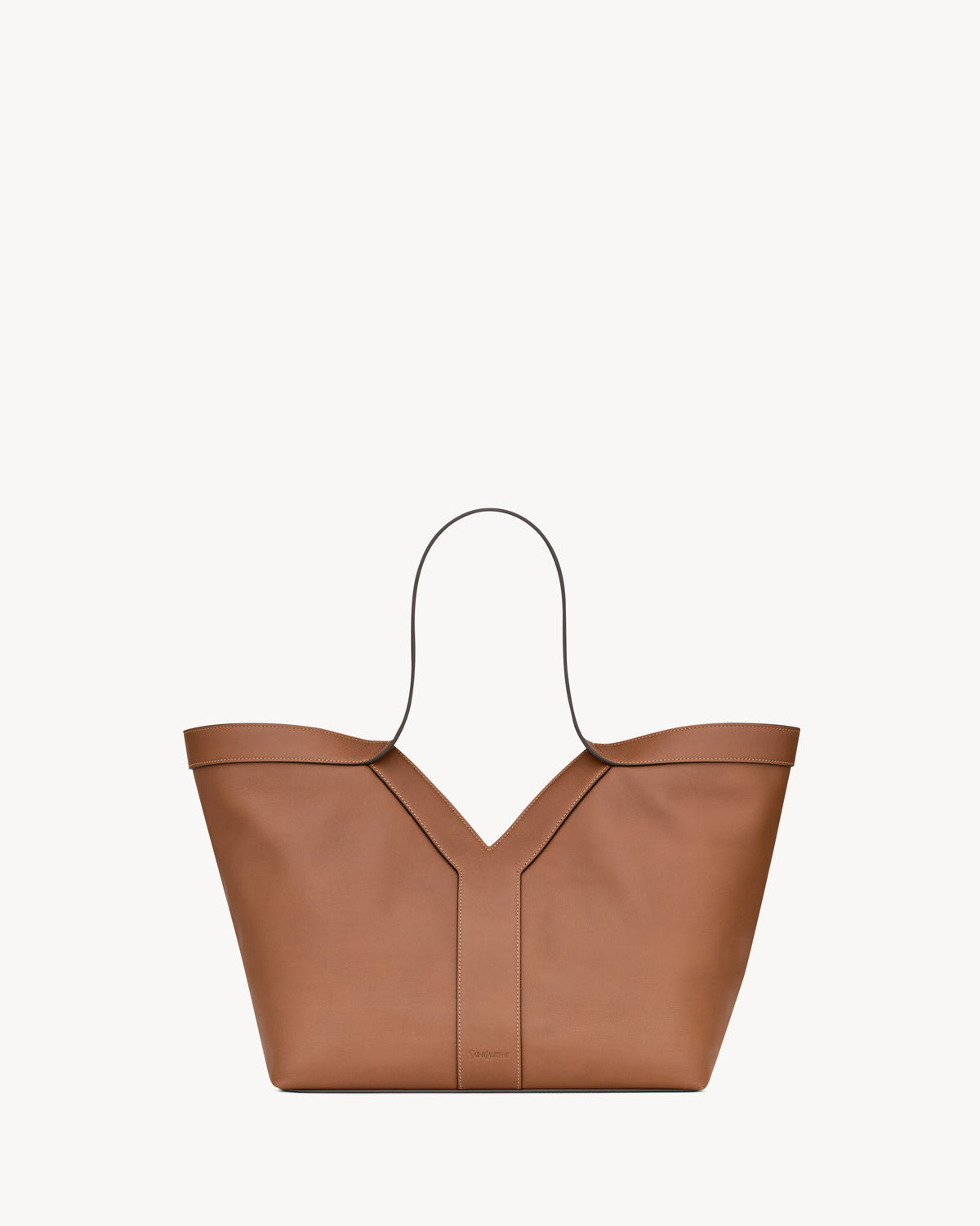 YSL Y SMALL TOTE IN LEATHER BRICK