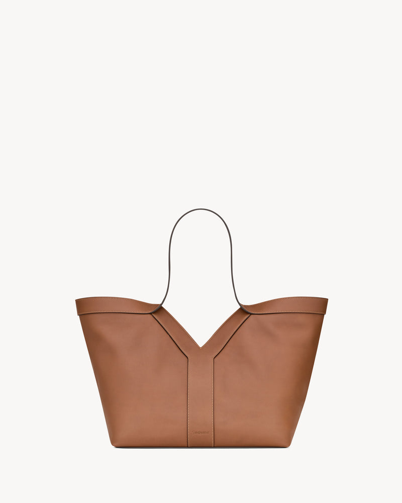 YSL Y SMALL TOTE IN LEATHER BRICK