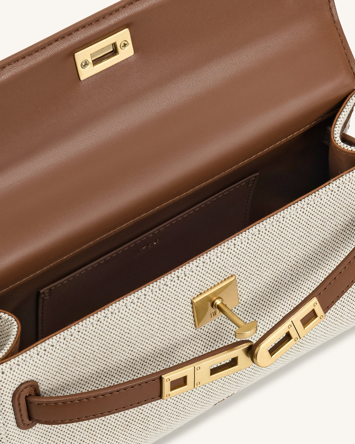 JW PEI Noor Top Handle Bag - Brown Canvas