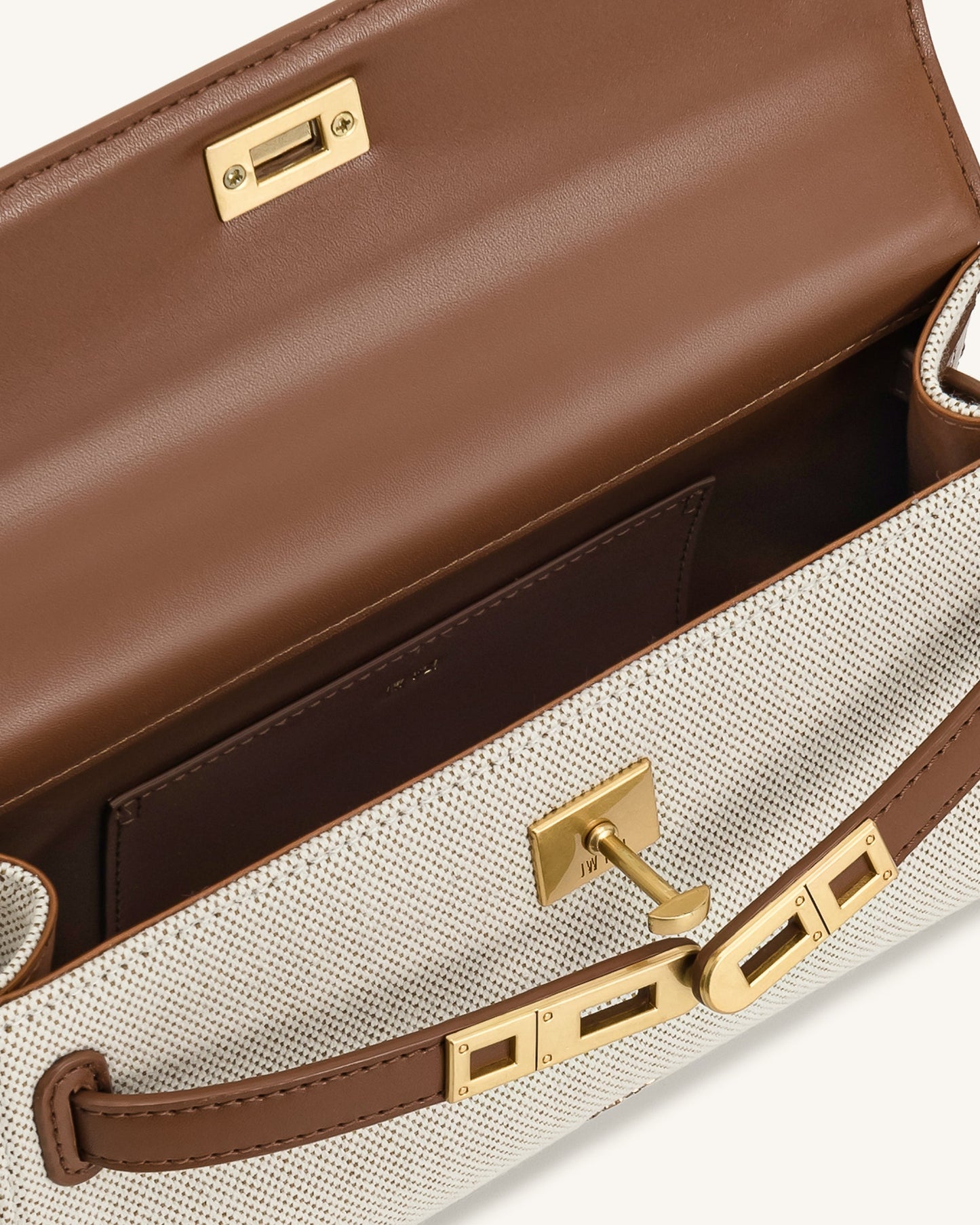 JW PEI Noor Top Handle Bag - Brown Canvas